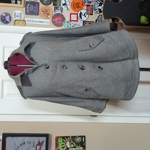 Grey capelet coat